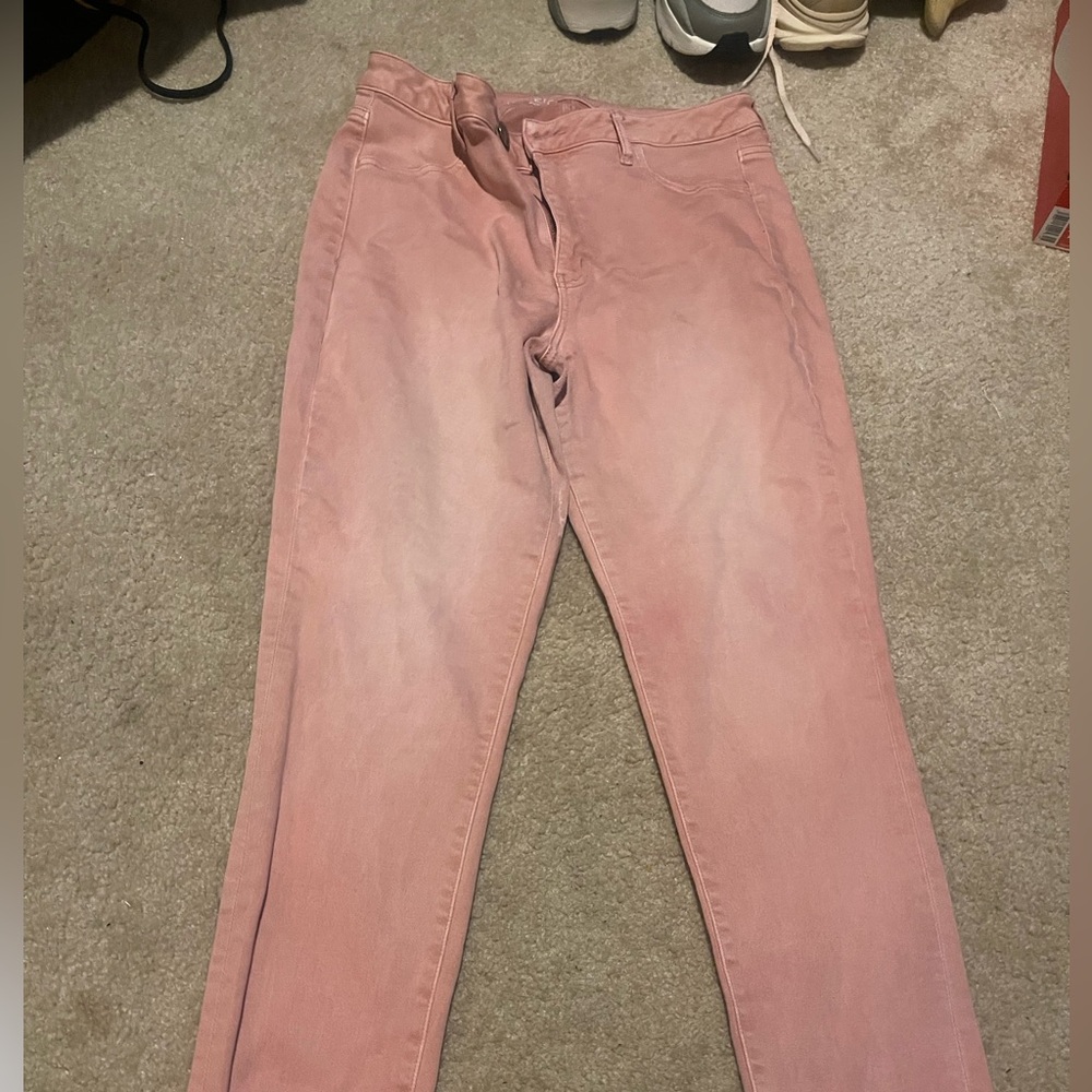 Women’s American eagle sky high jeggings size 12 pink